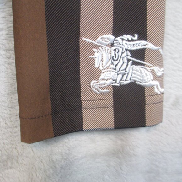 Burberry Plaid Logo-Print Check Embroidered C8 Stretch Jersey Bodysuit Sz M - Picture 11 of 17